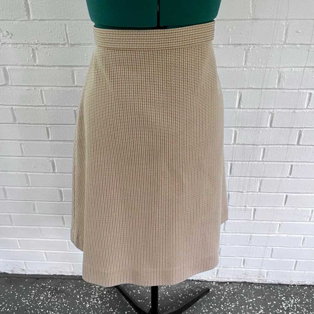 Vintage 70s handmade polyester a-line midi skirt